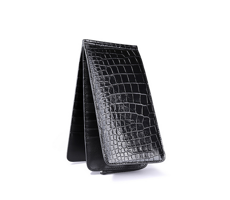 鱷魚皮錢包多卡位2017新款皮夾男短款錢夾無拼接泰國(guó)*魚