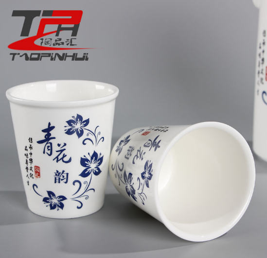 廠家直銷 *骨瓷青花陶瓷冷水壺大容量涼熱水壺水杯具精美套裝 花陶瓷涼熱水壺水杯具