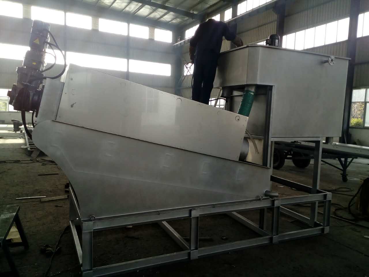不銹鋼疊螺污泥脫水機(jī)，疊螺污泥濃縮機(jī)