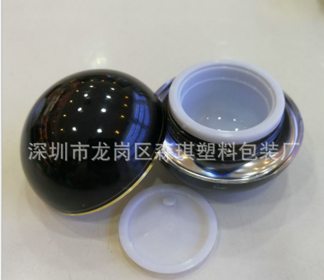 廠家熱賣直銷10克球形亞克力眼霜瓶面霜瓶 化妝品包裝瓶 現(xiàn)貨供應
