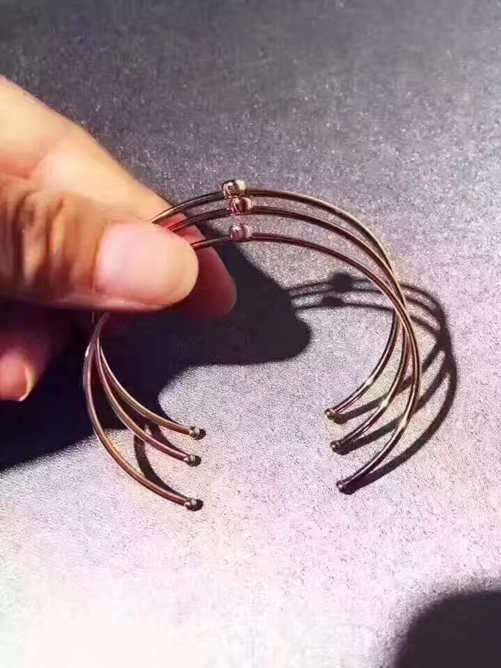 新款批發(fā)定制 時(shí)尚精致18k金鉆石手鐲 簡(jiǎn)約10分鉆玫瑰金女式手鐲