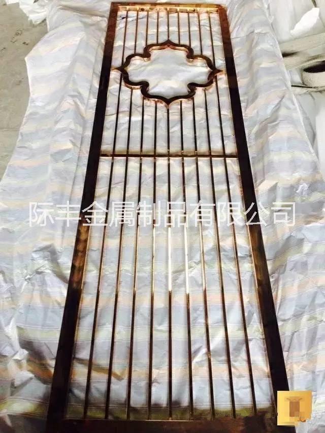 不銹鋼玫瑰金屏風(fēng) 鈦金鏡面花格隔