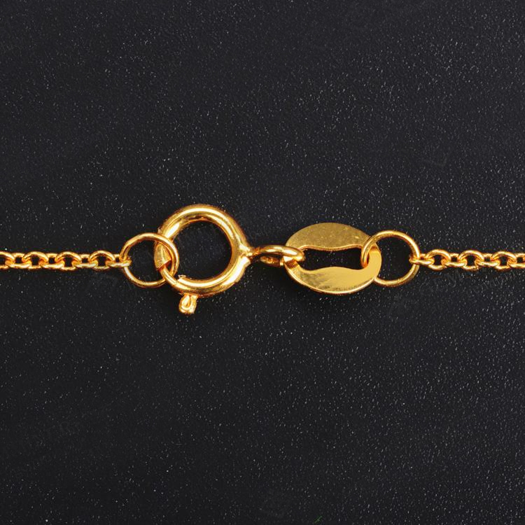 工廠定制批發(fā)18k黃金十字鏈O字鏈 白金玫瑰金*項(xiàng)鏈女一件代發(fā)