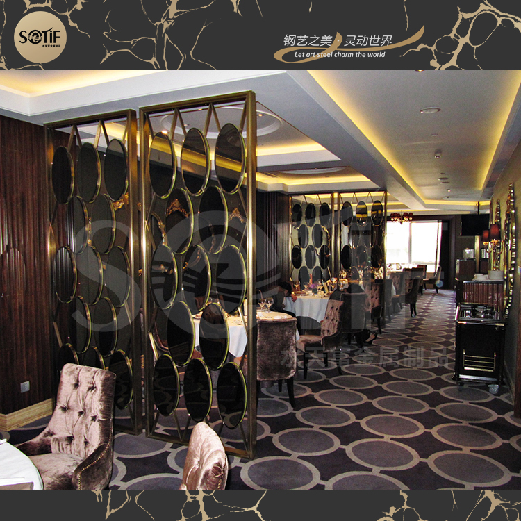 廠家定制_不銹鋼橢圓形鈦金隔斷_點焊工藝