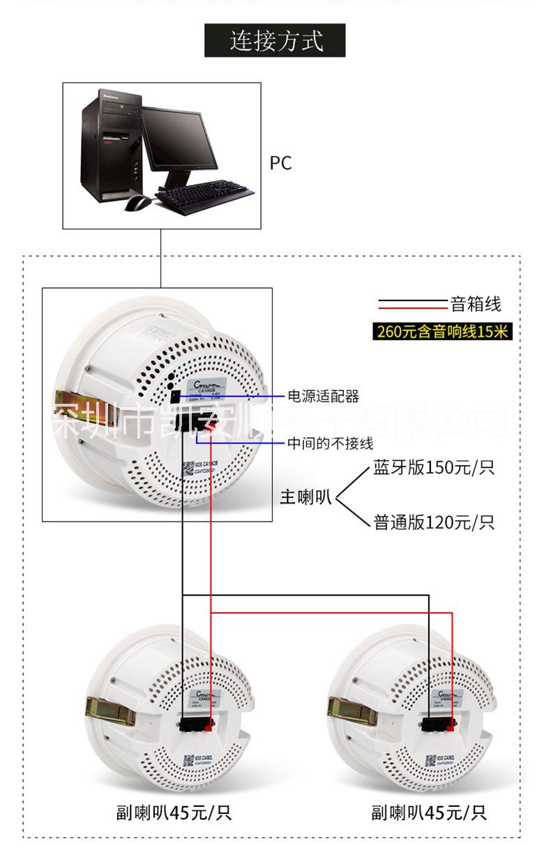 肯卓CTRL C-5有源吸頂喇叭天花吊頂音響