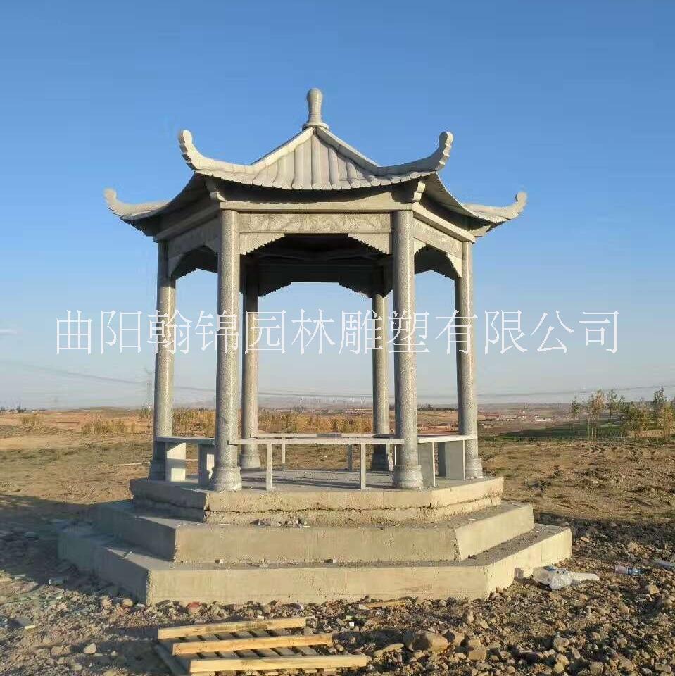 石雕亭子 長廊價格 中式涼亭供應 亭子長廊廠家直銷