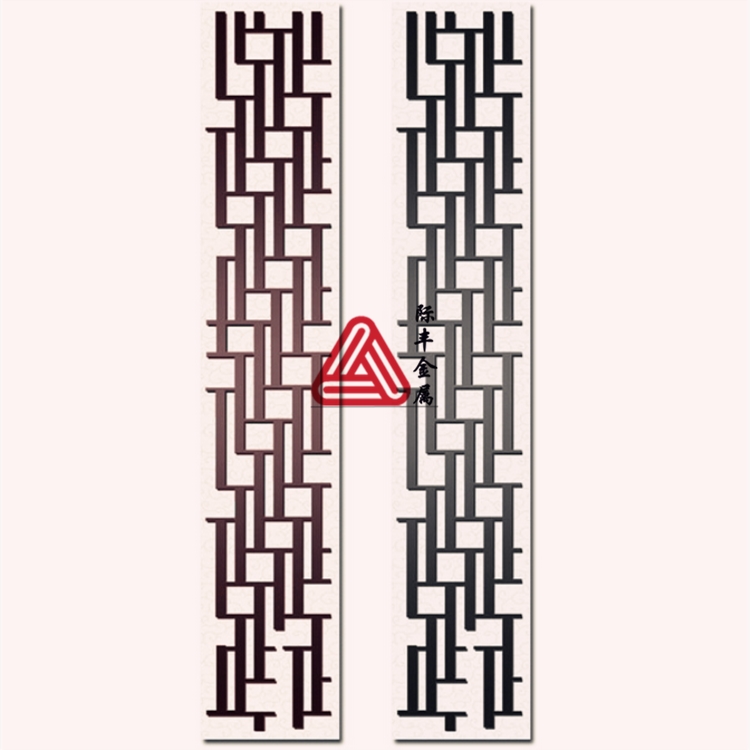 古銅色不銹鋼藝術(shù)屏風(fēng)@佛山藝術(shù)金屬屏風(fēng)廠家@ 拉絲紅古銅金屬隔斷屏風(fēng)
