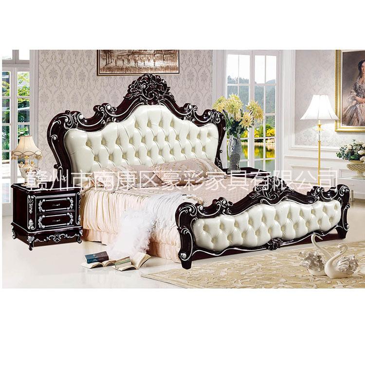 南康家具網(wǎng) 歐式雙人主臥板式套房成套家具臥室組合1.8米雙人床