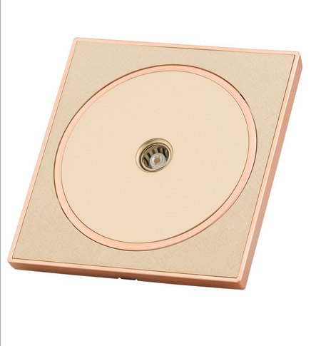西門墻壁開關(guān)插座香檳金圓形豪華86型電視墻壁插座廠家直銷特價電