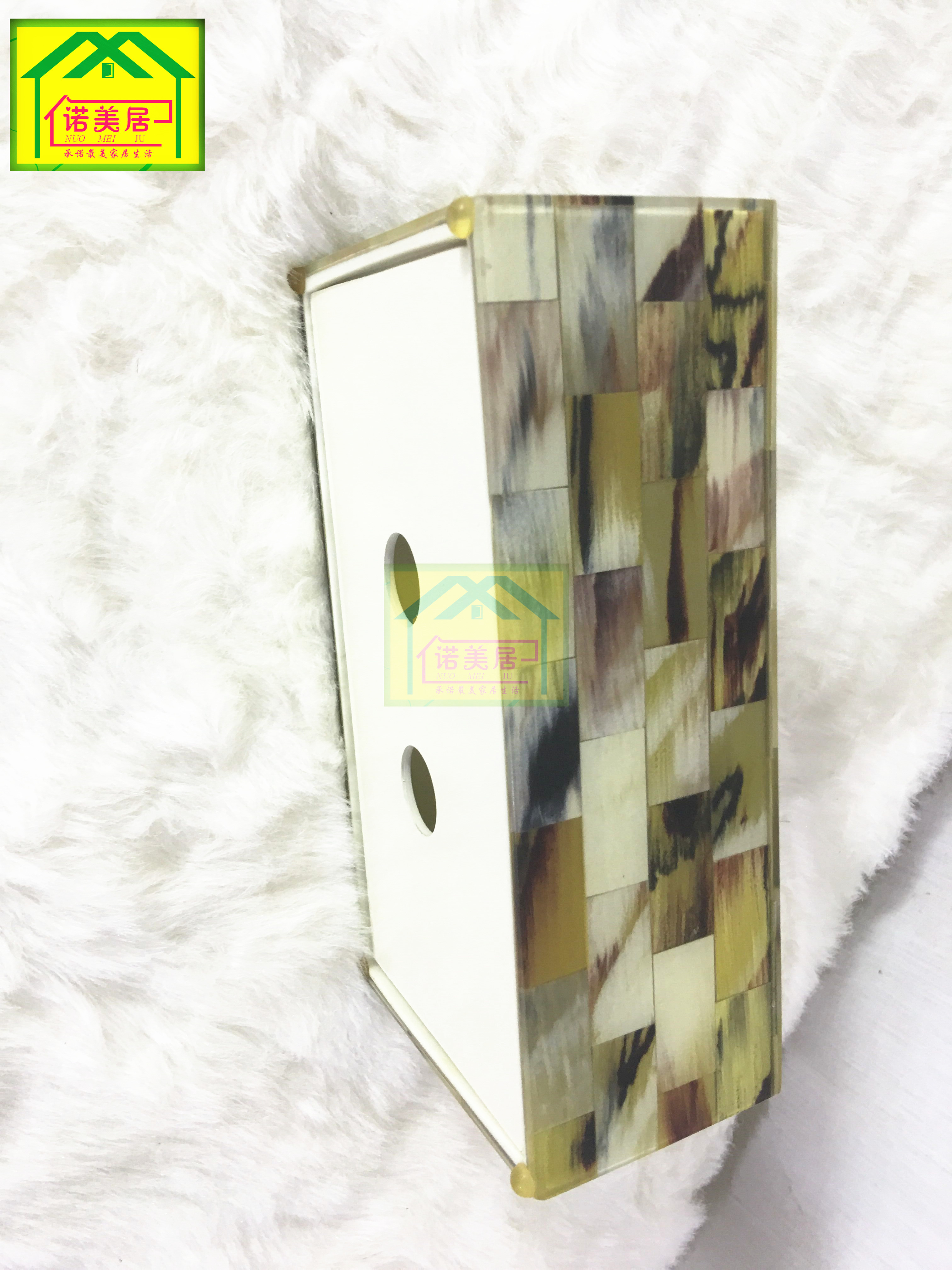 酒店用品套件 長方形仿牛角紙巾盒