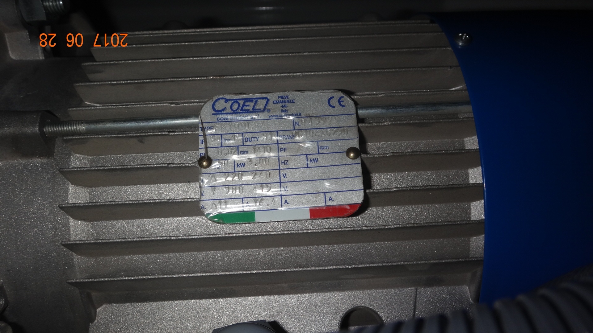 供應用于機械設備的原裝意大利進口COEL剎車電機