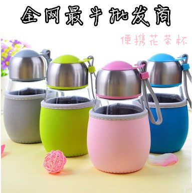 企鵝玻璃杯 禮品企鵝水杯 定制廣告禮品杯 隨手花茶杯 可印刷LO