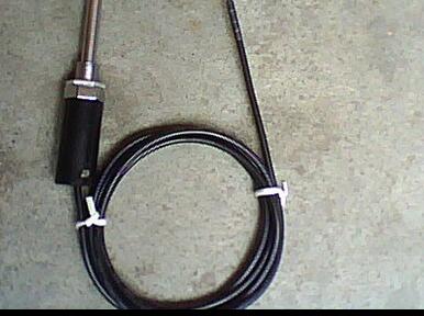 Pt100鉑熱電阻溫度傳感器 熱電偶探溫棒2米線7*200