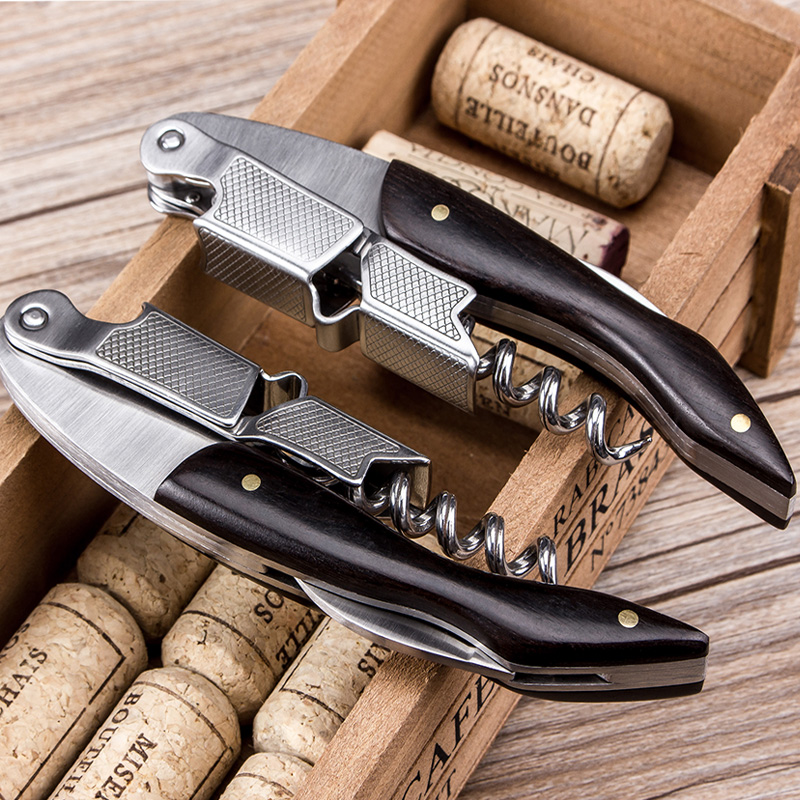 芯銳酒具黑木多功能紅酒開瓶器木柄葡萄酒酒刀便攜定制款