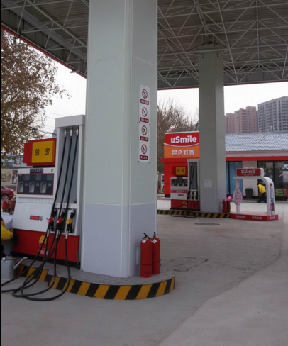 加油站鋁包角-加油站圓角材料哪里賣-加油站柱子怎么包-中石油加油站柱子