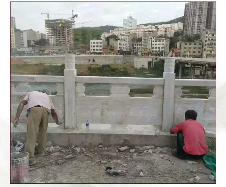 天然石材，草白玉石欄板