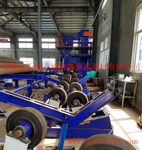 管道外拋丸除銹生產(chǎn)線