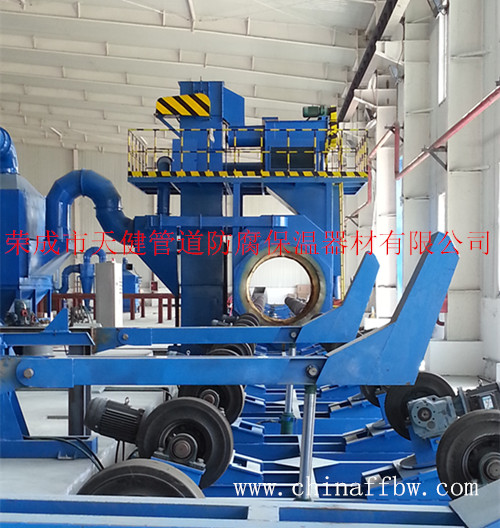 管道外拋丸除銹生產(chǎn)線