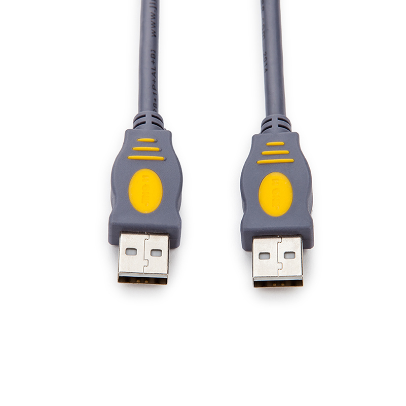 USB對(duì)接線 USB線 公-公 1.5米USBA-A 灰色銅