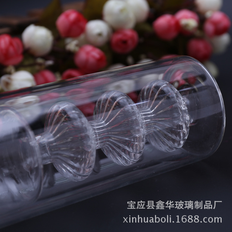 創(chuàng)意燭臺創(chuàng)意雙層玻璃燭臺 手工制作玻璃燭臺 定制創(chuàng)意燭臺
