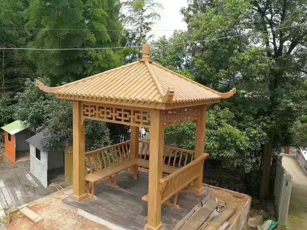 藝觀園仿木護欄花架涼亭