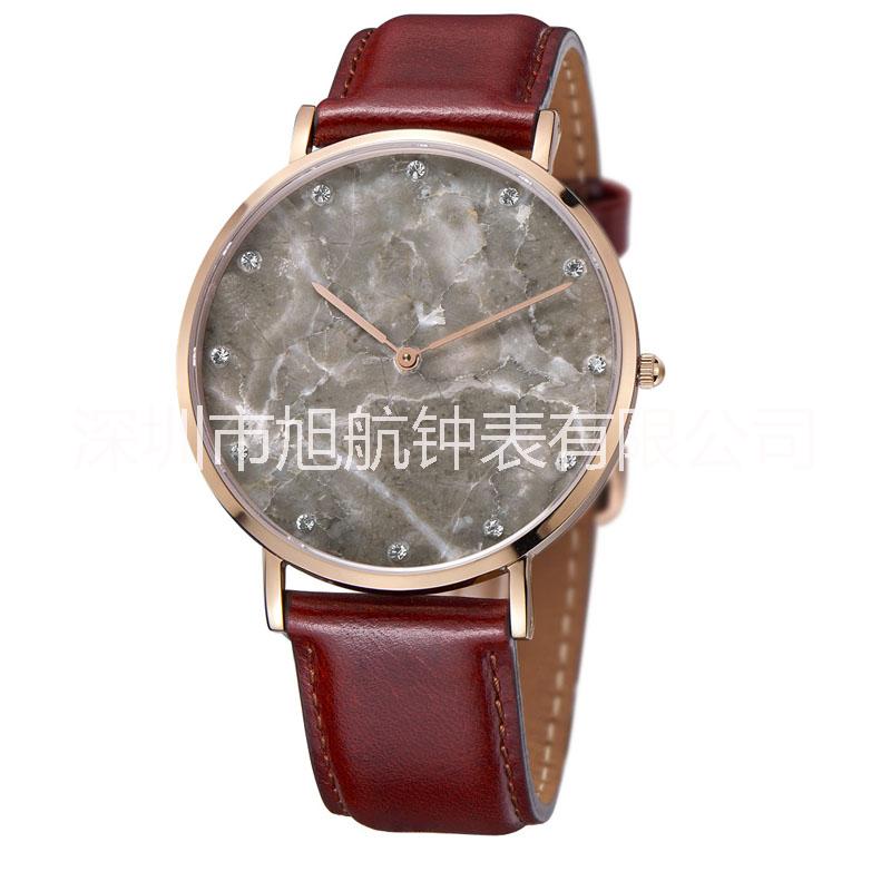 穩(wěn)達(dá)時鐘表*手表大理石手表時尚不銹鋼超薄手表 商務(wù)禮品手表