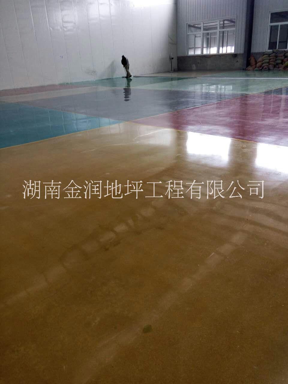 湖南長沙固化地坪固化耐磨地坪彩色鋼化地坪彩色固化地坪施工