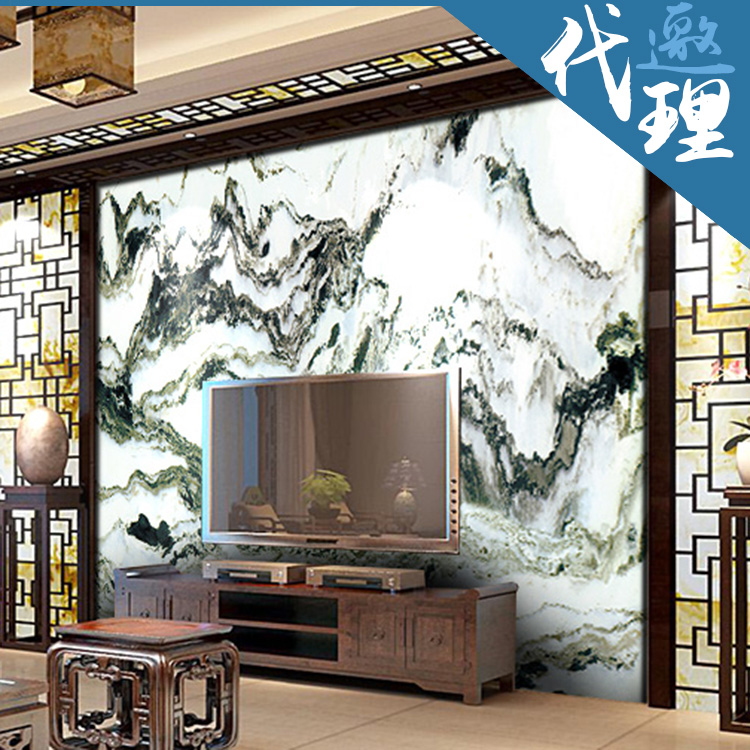 逼真大理石紋建夢電視背景墻