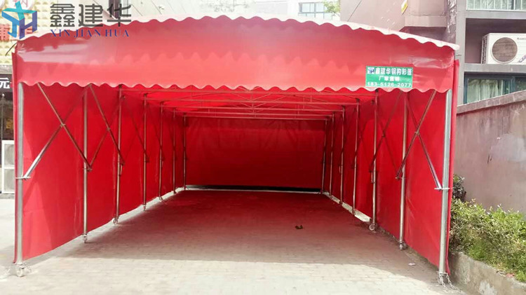 鎮(zhèn)江丹陽(yáng)市鑫建華定做活動(dòng)倉(cāng)庫(kù)帳篷移動(dòng)推拉排擋雨棚遮雨大型倉(cāng)儲(chǔ)帳篷