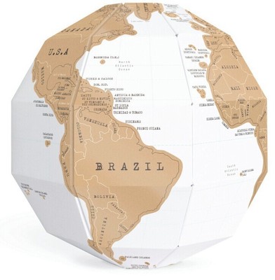 FunTrip Globe刮刮地圖地球儀DIY組立式刮刮地球儀 3D刮刮地球儀