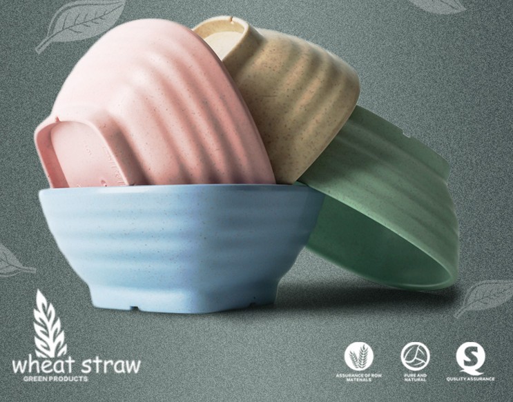 貝合日式創(chuàng)意小麥米飯碗寶寶學(xué)生家用餐具套裝