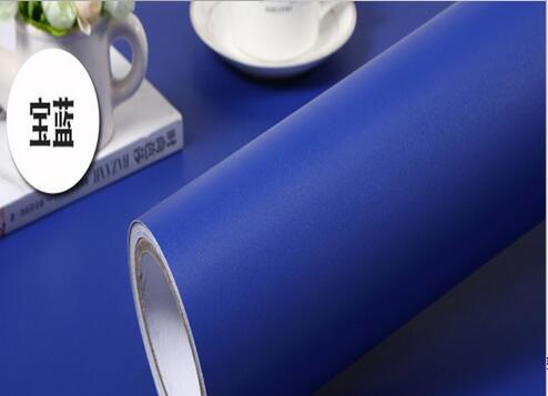 單色自粘背膠裝飾波音軟片貼紙寶藍(lán)色加厚不透底素色墻紙 素色軟片