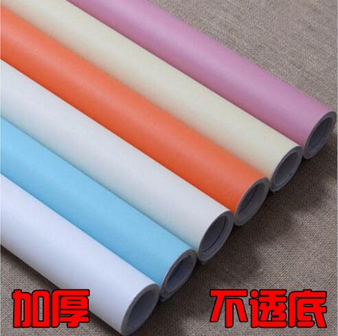 加厚純色墻紙素色自粘壁紙亞光波音軟片家具翻新貼麻面 防水貼紙