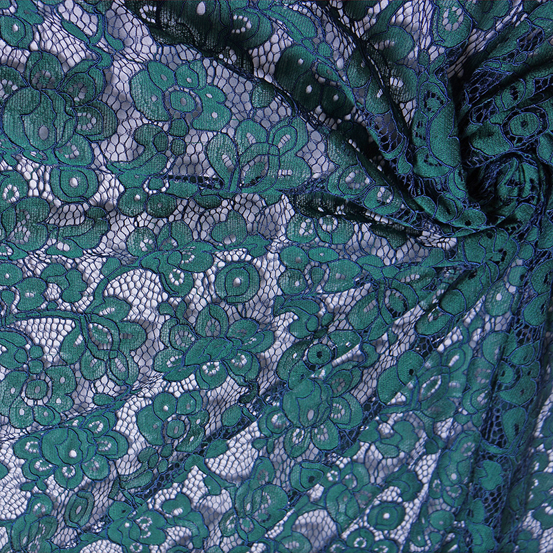 蕾絲面料經(jīng)編錦棉女裝蕾絲面料 蕾絲T恤連衣裙服裝雙色布料現(xiàn)貨  蕾絲面料yc7333