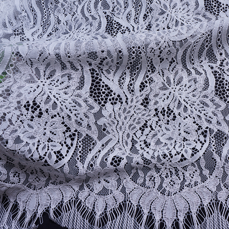 新款睫毛蕾絲面料 股線無(wú)彈服裝婚紗蕾絲布料*時(shí)尚女裝面料 yc7332