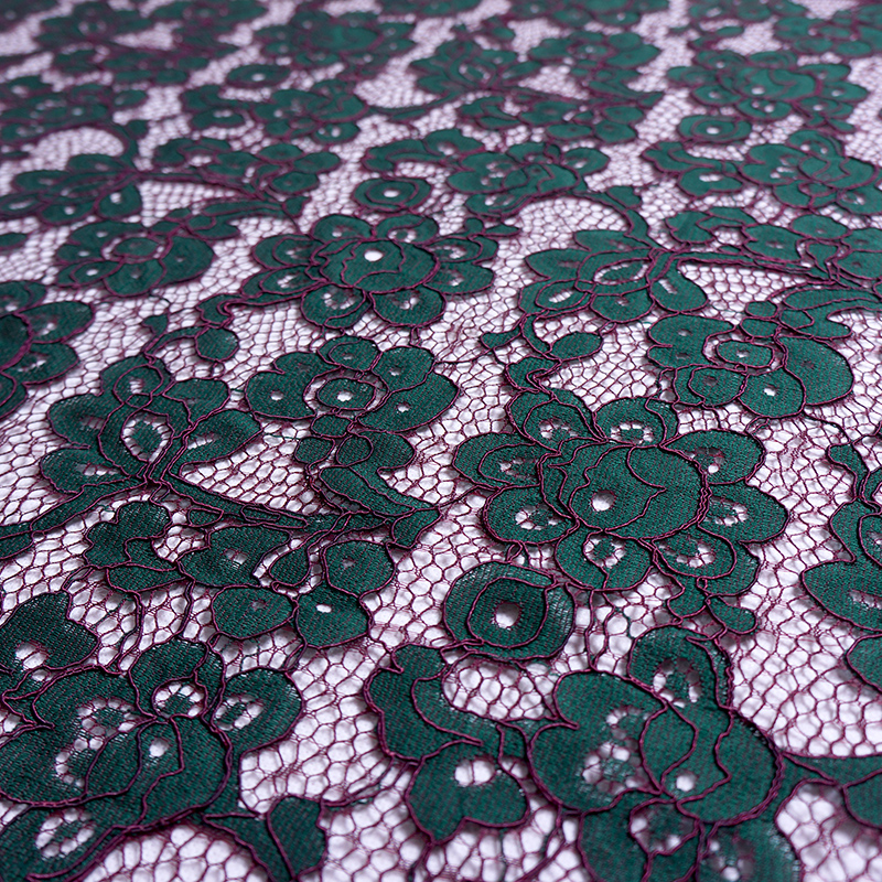 蕾絲面料經(jīng)編錦棉女裝蕾絲面料 蕾絲T恤連衣裙服裝雙色布料現(xiàn)貨  蕾絲面料yc7333