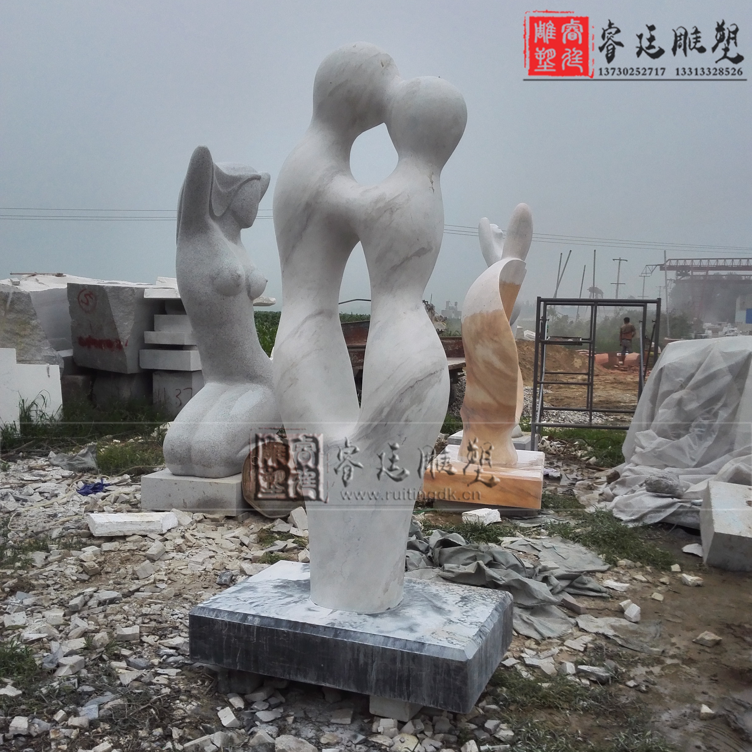 石雕抽象雕塑定制 抽象人物雕塑廠家 大理石抽象雕刻 抽象人物雕塑價格