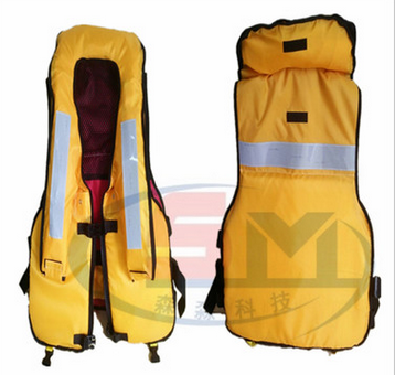新款消防員充氣式馬甲救生衣 氣脹泡沫綜合式救生衣充氣式救生衣