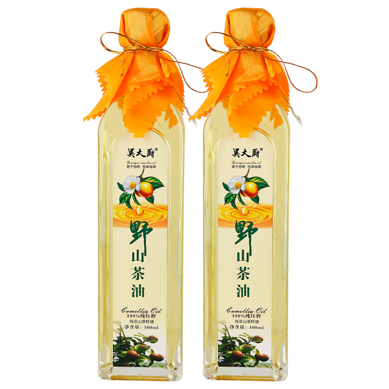 吳大廚山茶油禮盒500MLX2農家茶籽油月子油
