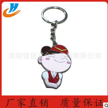 廠(chǎng)家定制金屬時(shí)尚創(chuàng)意卡通徽章鑰匙扣 烤漆上色鑰匙扣 禮品鑰匙扣