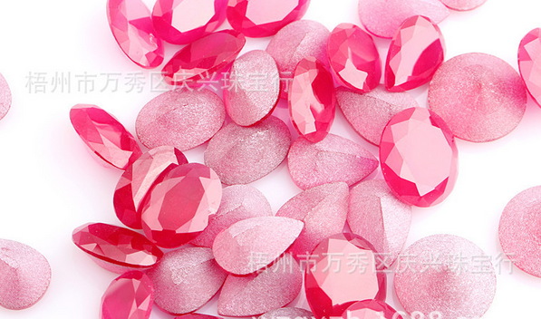 橢圓 紅剛玉 水滴紅剛玉紅剛玉材料寶石材料批發(fā)紅剛玉