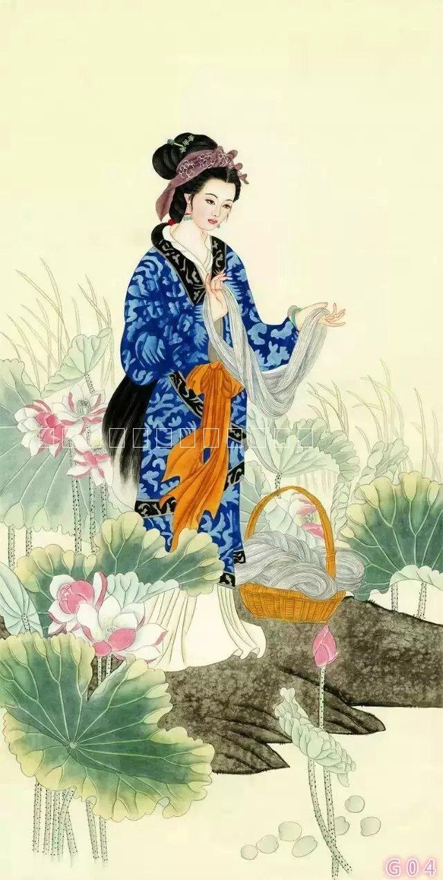 墨德軒現(xiàn)代簡約別墅酒店會所客廳臥室手繪中式古典四大美女國畫框裝飾畫廠家直銷