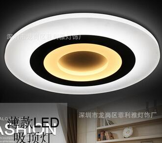 遙控吸頂燈超薄圓形客廳燈臥室創(chuàng)意led雙色調(diào)光帶遙控吸頂燈
