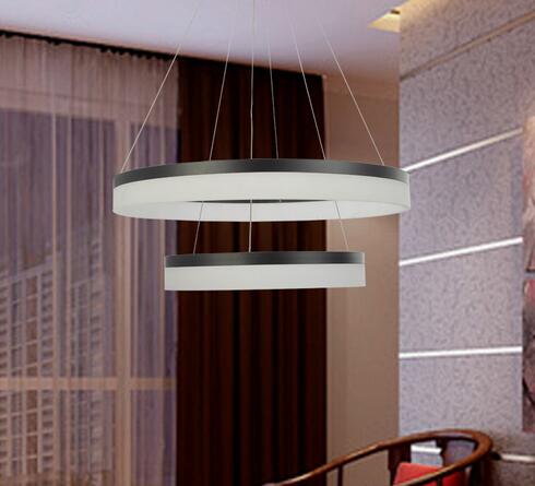 工業(yè)風(fēng)吊燈臥室客廳無(wú)極調(diào)光燈創(chuàng)意亞克力吊燈圓環(huán)形LED工業(yè)風(fēng)吊燈 LED現(xiàn)代創(chuàng)意亞克力圓形吊燈