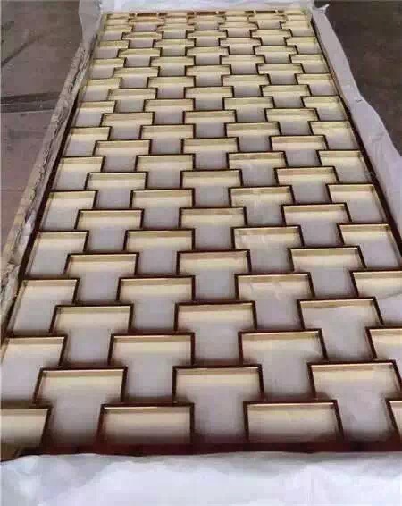 北京不銹鋼屏風(fēng) 定制玫瑰金不銹鋼屏風(fēng) 隔斷 花格