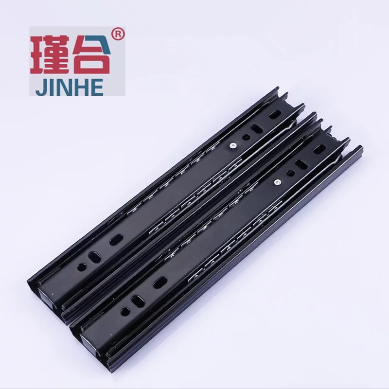 4010抽屜滑軌 靜音鋼珠導(dǎo)軌 三折全拉出滑軌 消聲導(dǎo)軌廠家直銷