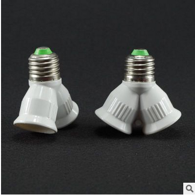 供應GGB E27-2E27轉換燈座 E27雙胞胎