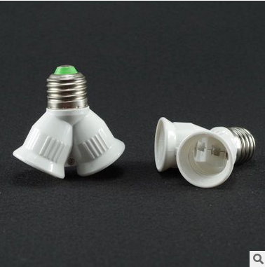 供應GGB E27-2E27轉換燈座 E27雙胞胎