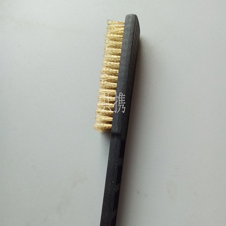 廠家直銷(xiāo)塑柄鋼絲刷 6排不銹鋼文玩金剛核桃工具清理刷子