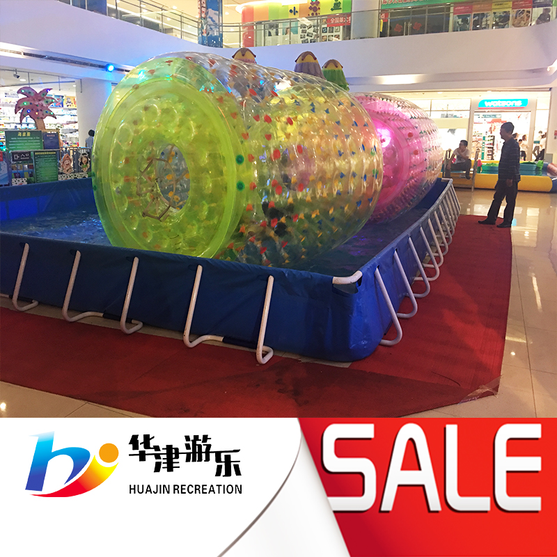 廠家直銷水上滾筒步行球加厚彩色透明游樂設(shè)備